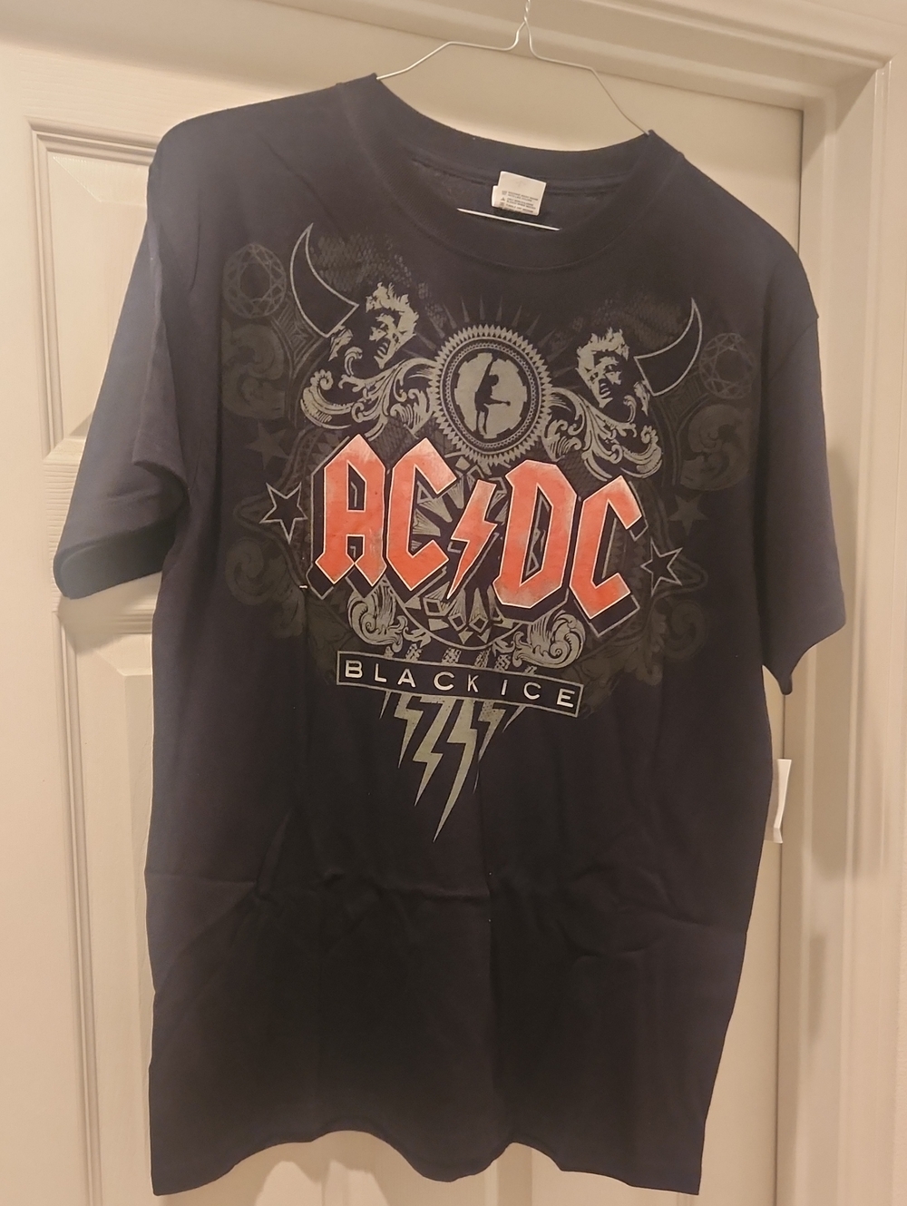 AC/DC Black Kids Graphic Tee with Red Logo